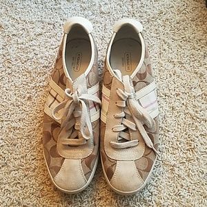 Tan women's coach shoes